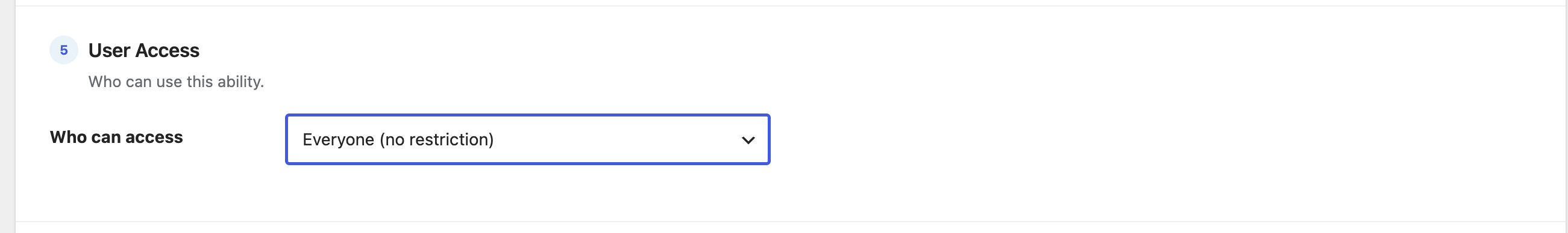 Screenshot 2026 08 03 at 13.38.33 The Who can access dropdown set to Everyone (no restriction)