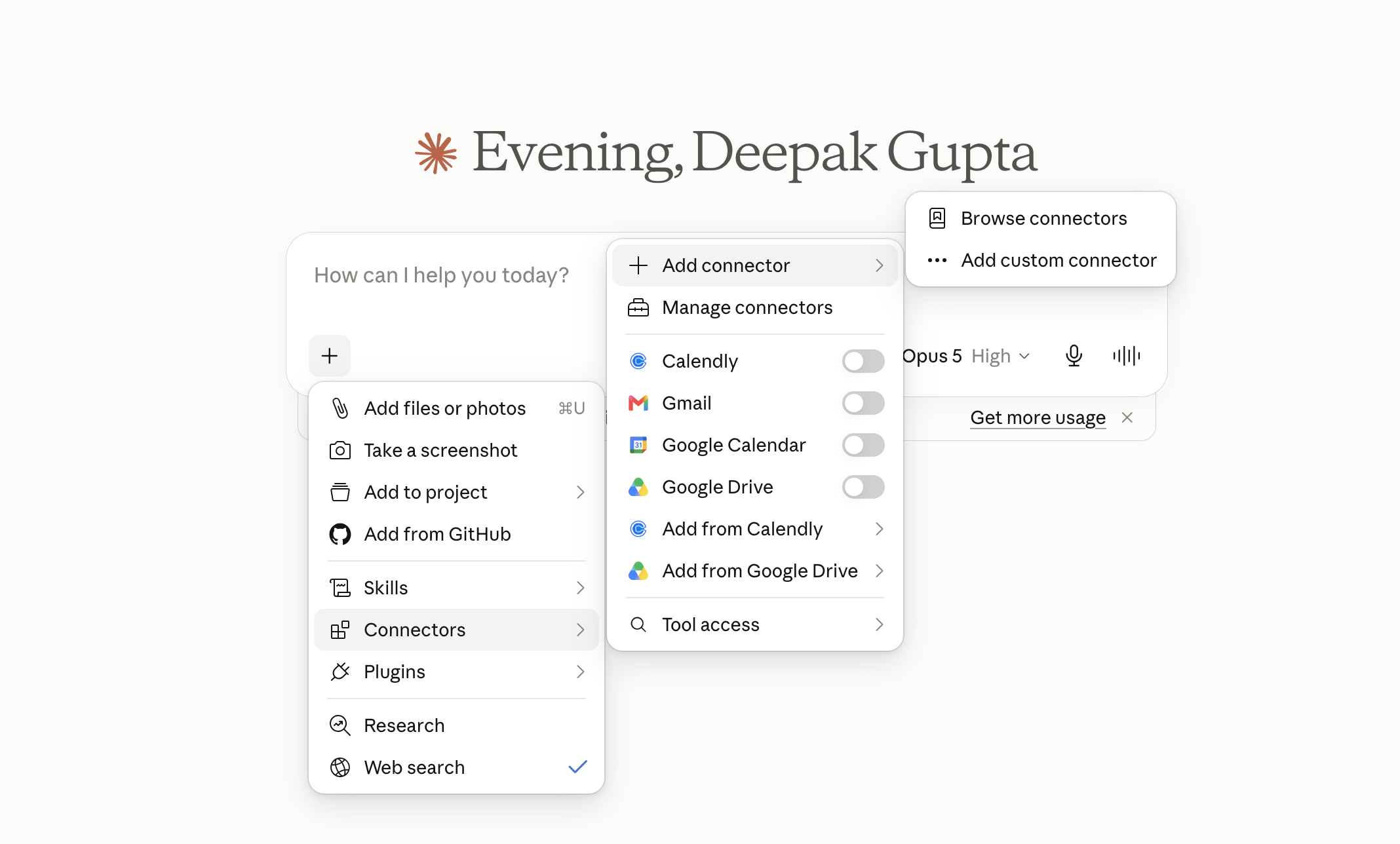 Choosing a connector — Claude, ChatGPT or Grok