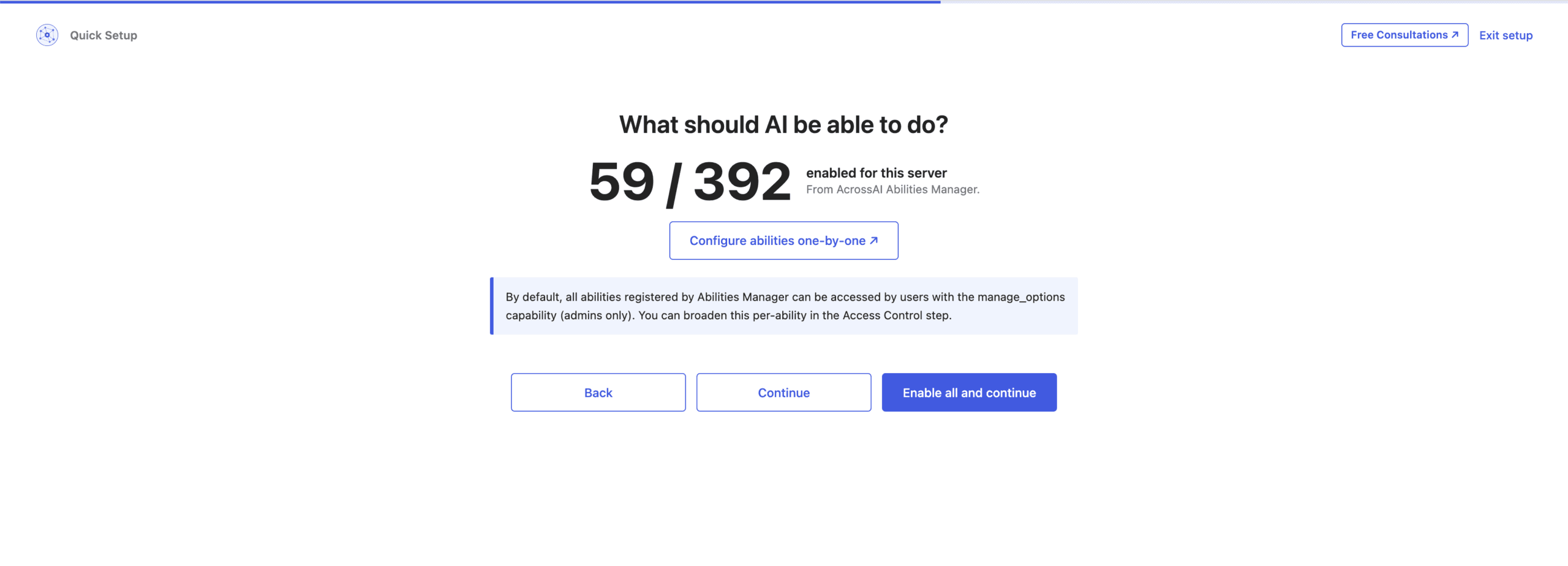The abilities counter showing how many abilities are enabled for this MCP server