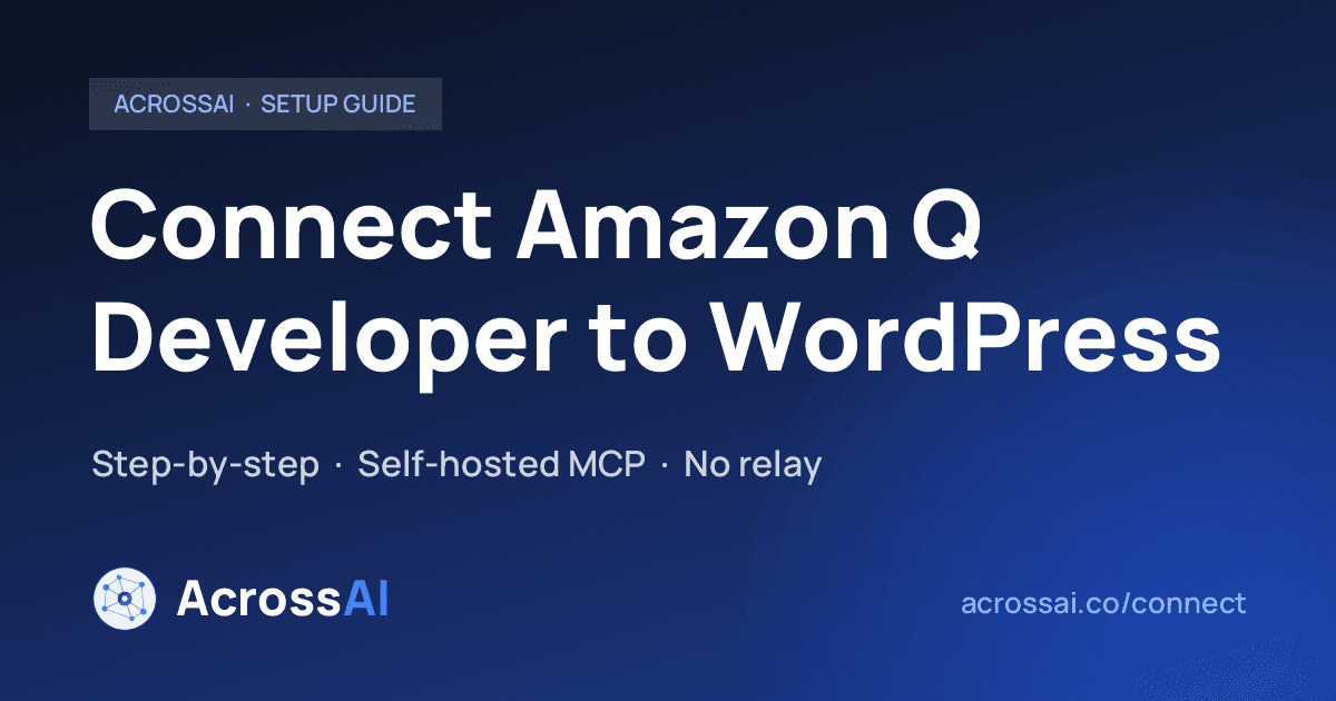 Connect Amazon Q Developer to WordPress