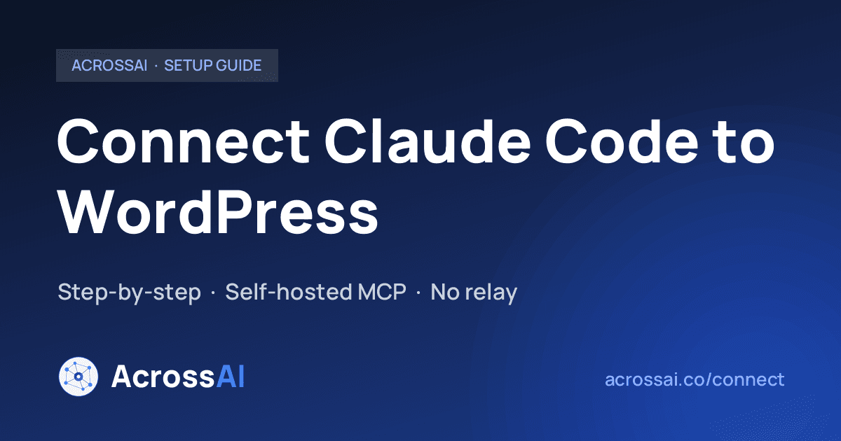 Connect Claude Code to WordPress — AcrossAI setup guide