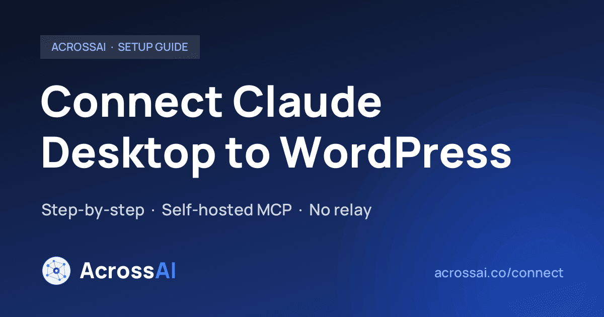 Connect Claude Desktop to WordPress — AcrossAI setup guide