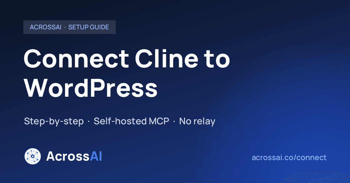Connect Cline to WordPress