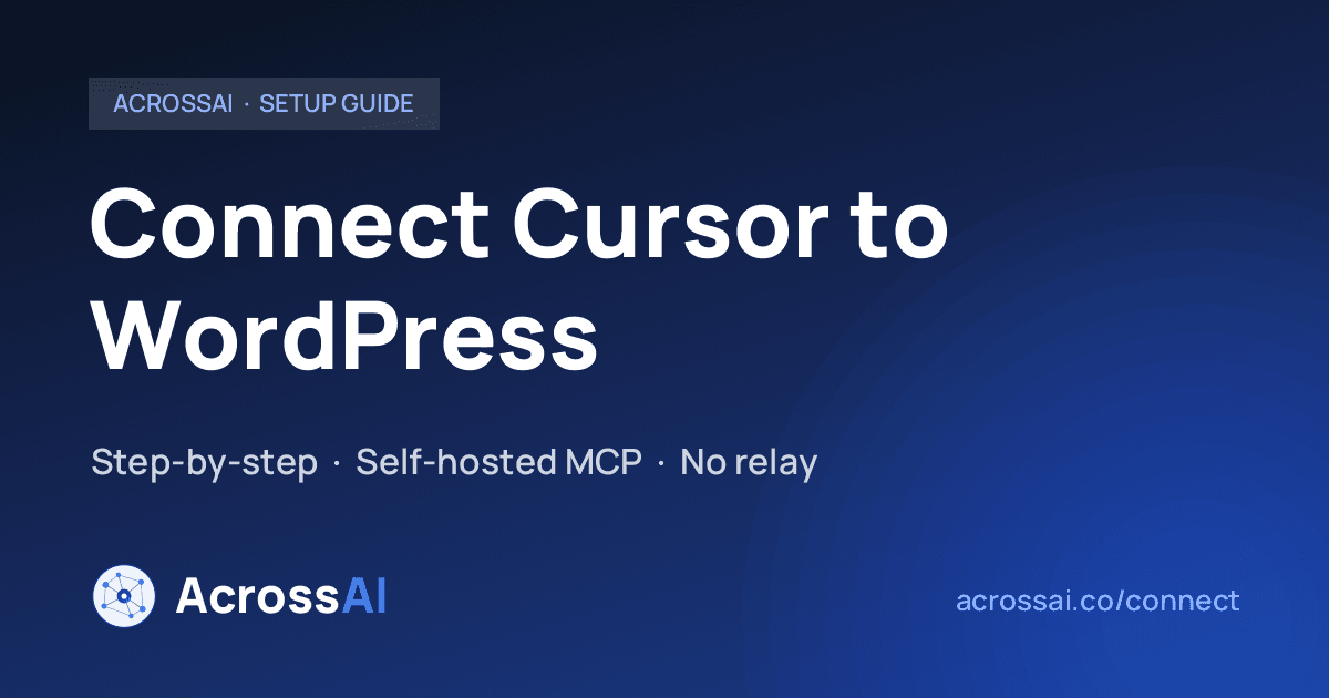 How to Connect Cursor to WordPress (Step-by-Step)
