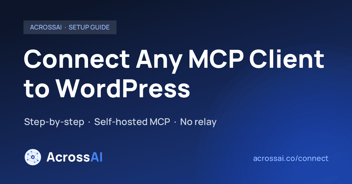 Connect Custom MCP Client to WordPress