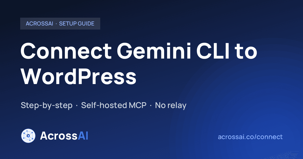 Connect Gemini CLI to WordPress
