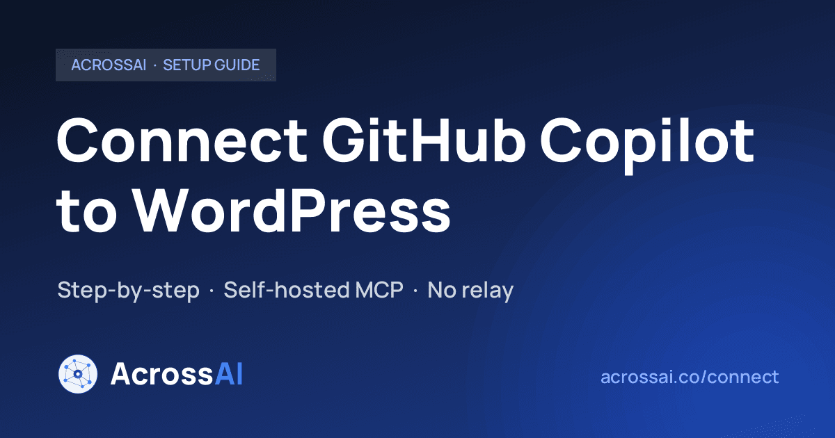 Connect GitHub Copilot to WordPress — AcrossAI setup guide