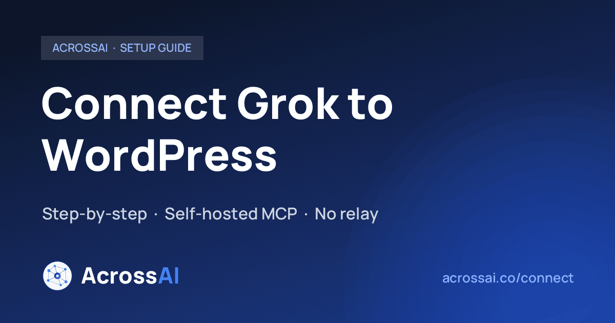 How to Connect Grok to WordPress (Step-by-Step)