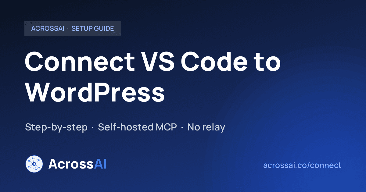 Connect VS Code to WordPress — AcrossAI setup guide