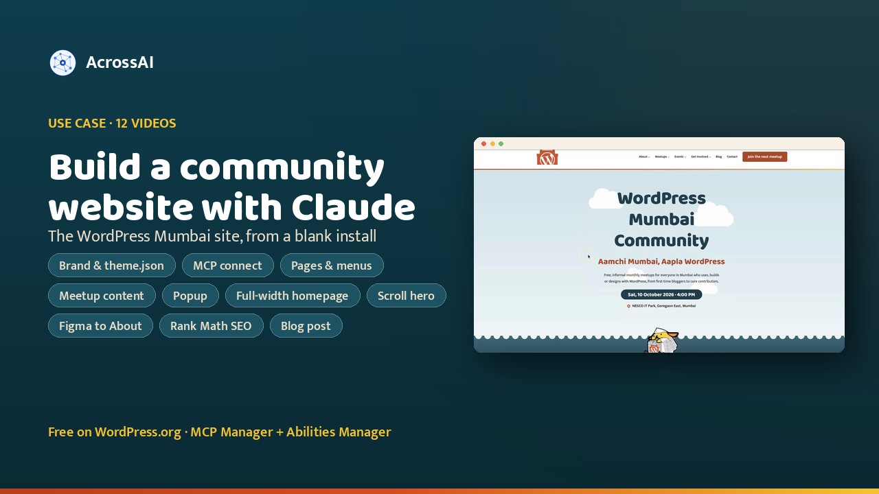 How I Built a WordPress Mumbai Community Demo Site With Claude